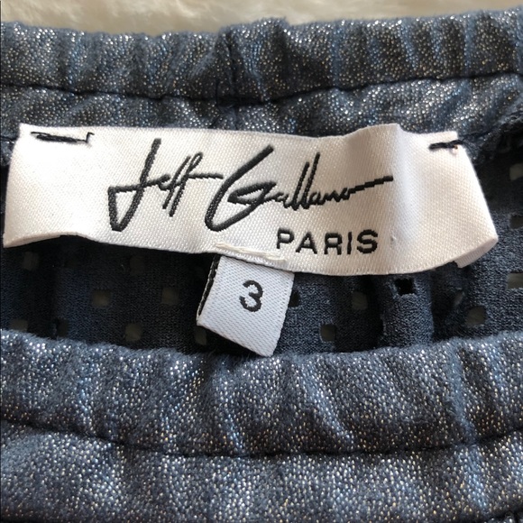 Jeff Gallama Metallic Blue Blouse - Picture 3 of 4